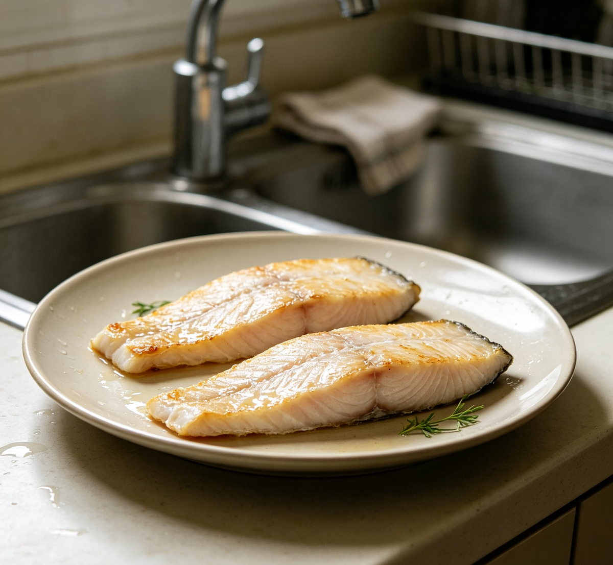 Seared Seafood Delight: Perfectly Cooked Fish Fillets